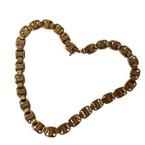 Salvatore Ferragamo Gold Plated Chain Vintage Necklace